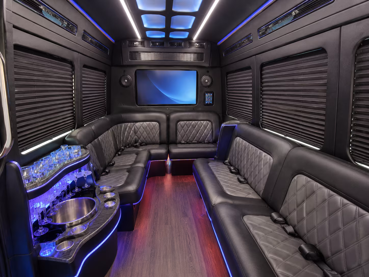 augusta party bus interior